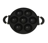 Yurhuit 7 Hole Cooking Cake Pan Cast Iron Omelette Pan Non-Stick Cooking Pot Breakfast Egg Cooker Cake Mold Kitchen Cookware