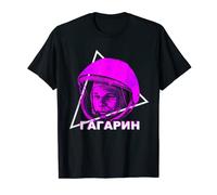 Yuri Gagarin Astronaut Cosmonaut Soviet Union Space Cyrillic T-Shirt