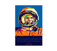 Yuri Gagarin Celebrity Quotes Retro Decoration 1 Canvas Poster Bedroom Decor Sports Landscape Office Room Decor Gift Unframe:12x18inch(30x45cm)