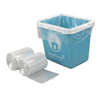 Yuright 5 L Small Clear Trash Bags, Garbage Bin Liners, 2 Rolls/200 Counts