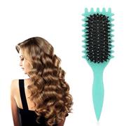 Yurleer Curly Hair Brush,Curl Brush,Boar Bristle Hair Brush Blue Curl Defining Brush New Curly Hair Brush for Women and Men Combing and Shaping, Hair Brush for Curly Hair Less Pulling