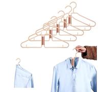 YURNB Portable Clothes Hanger, 5pcs Fold in Half Coat Hanger, Travel Hangers Foldable for Suitcase, Towel Rack Clothes Hangers, Folding Clothes Hangers, Pants Hanging Clip