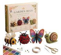 YURNB Tiny 3D Beaded Animal DIY Kit, 4-Pack Mini DIY Beading Set with Instructions, Beading Decor, Handmade Cute Beaded Gnomes Kit for Adults Beginners (8CM,Bee)