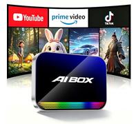 Yurnlv Magic AI Box, Wireless CarPlay Android Auto Adapter with Net-Flix YouTube TikTok, Built-in Play Store and Screen Mirroring, Plug and Play Video Adapter for OEM Factory Wired CarPlay Vehicles