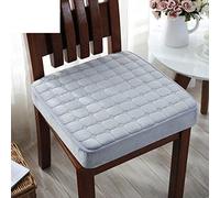 YURO Thick Booster Cushion for Armchairs Wheelchair,Memory Foam Seat Pad for Elderly,Luxury Soft Plush Cover Chair Cushion,Non-Slip Bottom, Grey, 45x45cm
