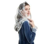 YuRongsxt Women's M7 Veil, Marian Blue+Pale Gold, One Size