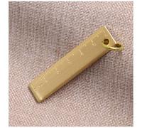 Yurosiay 1 Brass Triangle Ruler, Copper Measuring Ruler, Portable Ruler, Bookmark, Stationery, Suitable for Schools, Offices, Mathematics, Geometry Gifts, Drawing Tools, 12 cm Caliper