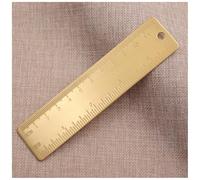 Yurosiay 1 Brass Triangle Ruler, Copper Measuring Ruler, Portable Ruler, Bookmark, Stationery, Suitable for Schools, Offices, Mathematics, Geometry Gifts, Drawing Tools, Half Circle Compass with