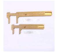 Yurosiay 1 Brass Triangle Ruler, Copper Measuring Ruler, Portable Ruler, Bookmark, Stationery, Suitable for Schools, Offices, Mathematics, Geometry Gifts, Drawing Tools