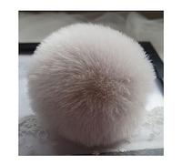 Yurosiay 11 Pieces 12 cm Large Faux Fur Bobble DIY Colourful Fur Pompom Soft Fluffy Faux Fur Pompom Cute Fur Pompom for Hats Key Ring Scarves Gloves Bags Accessories Grey