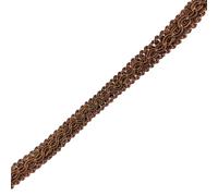 Yurosiay Braided Borders 5 m Braid Trim 1 cm Wide Gimp Border Handmade Trimming Vintage Woven Twist Cord Braid Decorative Ribbon Lace Trim for DIY Sewing Braids Brown