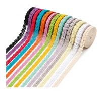 Yurosiay Cotton Vintage Crochet Lace Ribbon, Pack of 13, 1 Yard x 1.2 cm, Multi-Coloured Floral Pattern, Wedding, Christmas