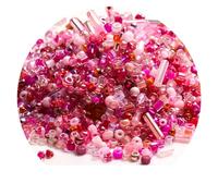 Yurosiay Pack of 1000 Glass Horn Beads Mix Glass Bugle Pen Beads Tubes Sticks Beads Spacer Beads Signal Horn Beads for Bracelet Necklace Jewellery Making Embroidery DIY Crafts