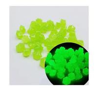 Yurosiay Pack of 200 Colourful Luminous Stones 14 x 11 mm Glow-in-the-Dark Stones Luminous Fluorescent Stones Glowing Pebbles in the Dark for DIY Garden Lawn Walkways Aquarium Light Green