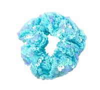Yurosiay Sequin Hair Scrunchie Elastic Glitter Hair Scrunchie Colourful Mermaid Sequins Hair Scrunchies Fashion Ponytail Holder Sequins Hair Accessories for Girls Blue