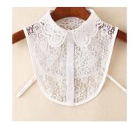 Yurosiay Women's False Collar Lace Elegant Hollow Out Lace Blouse Collar Insert Removable Collar Lace Vintage Crochet Lace Collar Insert Women's Shirt Collar Lace One Size White 4#