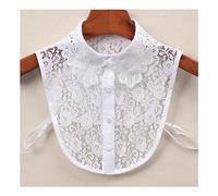 Yurosiay Women's False Collar Lace Elegant Hollow Out Lace Blouse Collar Insert Removable Collar Lace Vintage Crochet Lace Collar Insert Women's Shirt Collar Lace One Size White 8#