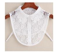 Yurosiay Women's False Collar Lace Elegant Hollow Out Lace Blouse Collar Insert Removable Collar Lace Vintage Crochet Lace Collar Insert Women's Shirt Collar Lace One Size White 7#