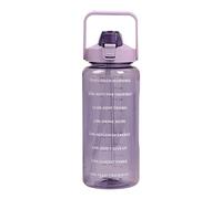 Yurosuis 2 Litre Water Bottle With Straw - Motivational Drink Bottle With Time Marker, Leakproof Transparent Water Bottles For Fitness, Travel, Cycling, School, Gym, Outdoor