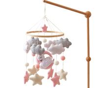Yurosuis Bassinet Mobile | Sensory Rotating Soft Toys - Little Girl Soft Nursery Mobiles - for Home Bedroom Living Room Sleeping Birthday Holiday Party Favors