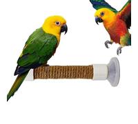 Yurosuis Bird Perch for with Suction Cup, Wall Mount for Budgies, Suction Cup, Portable Seat Branch, Cage Accessories for Birds Such as and Parakeets on the Window, Car, Bathroom, Training