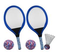 Yurosuis Children Badminton Racket,Tennis Badminton Training Rackets - 1 Pair Beginners Teens Interactive Equipment with Ball for Primary School Kindergarten Beach Playground