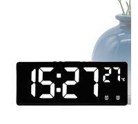 Yurosuis Digital Alarm Clock - Small Alarm Clock Voice Control,Temperature Display Watch Sleep Aid for Nightstand Table Shelf Study Office Dorm Hotel Kids Adults Heavy Sleepers