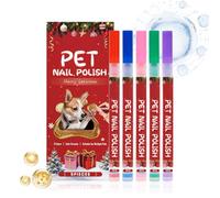 Yurosuis Dog Nail Polish - Waterproof 5-Piece Quick-Dry,Dog Paws Nail Polish Pens Kit,for Pet Puppy Kitten Medium Large Daily Travel Grooming Styling Holiday Party Events