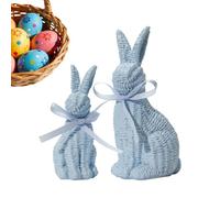 Yurosuis Easter Bunny Decoration, Cute Easter Bunny Figure, Easter Decoration, Spring Rabbit Figure - for Books, in the Living Room, Bedroom, Study, Children's Room, Bedside Table