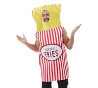 Yurosuis Fries Costume Adult | Novelty Chips Outfit | Cosplay Funny Fast Food Costume Women Adults Halloween Role Play Accessory for Parties Events Stage Performance