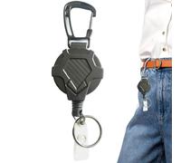 Yurosuis Heavy Duty Retractable Keychain,Retractable Carabiner - Carabiner Clip Keyring for Nursing, Ski, Government, School, Student, Construction