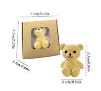 Yurosuis Little Bear in a Box | a Little Pocket Bear Hug,Uplifting Handmade Mini Keepsake for Men Women Adults Kids Good Luck Care Friend Show Support Share Happiness