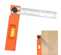 Yurosuis Woodworking Measuring Ruler,Carpentry Tool Woodworking Ruler | Rotatable Head Non-Slip Grip Gadget for Precise Measurement Positioning Construction