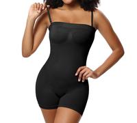 YUROUCIO Women Shapewear Body Tummy Control Strapless Bodysuit Seamless Body Shaper Removable Spaghetti Strap Sexy Bandeau Body Shorts Sculpting One Piece Bodycon Shaping Jumpsuit