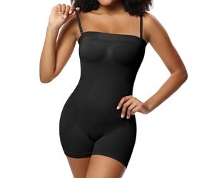 YUROUCIO Women Shapewear Body Tummy Control Strapless Bodysuit Seamless Body Shaper Removable Spaghetti Strap Sexy Bandeau Body Shorts Sculpting One Piece Bodycon Shaping Jumpsuit