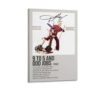 YURQWHRB 9 To 5 And Odd Jobs by Dolly Parton Poster Wall Art Canvas Aesthetic Cover Vintage Poster Decorative Painting for Rooms 16x24inch(40x60cm) Frame-style