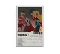 YURQWHRB Invincible Poster Wall Art Canvas Aesthetic Cover Vintage Poster Decorative Painting for Rooms 12x18inch(30x45cm) Unframe-style