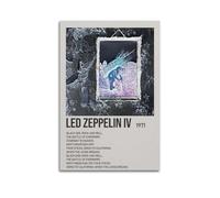 YURQWHRB Led Zeppelin IV by Led Zeppelin Poster Wall Art Canvas Aesthetic Cover Vintage Poster Decorative Painting for Rooms 16x24inch(40x60cm) Unframe-style