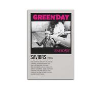 YURQWHRB Saviors by Green Day Poster Wall Art Canvas Aesthetic Cover Vintage Poster Decorative Painting for Rooms 16x24inch(40x60cm) Unframe-style