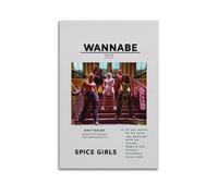 YURQWHRB Spice Girls - Wannabe Poster Wall Art Canvas Aesthetic Cover Vintage Poster Decorative Painting for Rooms 12x18inch(30x45cm) Unframe-style