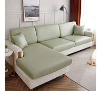 YURRO Anti Scratch PU Leather Sofa Cushion Cover,Water Resistant Sofa Seat Cover Protector,Backrest Sofa Slipcovers Replacement for 1/2/3/4 Seater