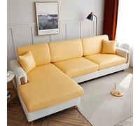 YURRO Anti Scratch PU Leather Sofa Cushion Cover,Water Resistant Sofa Seat Cover Protector,Backrest Sofa Slipcovers Replacement for 1/2/3/4 Seater