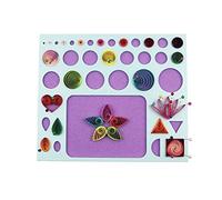 YURROAD 3 in 1 Paper Quilling Template Board with Pins, Double-Sided Quilling Board with Large Work Surface, Multi-Size Shape Guides & Ruler for Cards, Flowers & DIY Paper Art