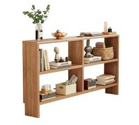 yurstcggh Narrow and Long Sofa Side Table,2-Tier Entryway Table,Narrow Freestanding Storage Unit,Save Space,Utilize Gaps,for Entryway,Front Hall,Hallway,Living Natural Wood Color 120×22×86cm