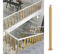 yurstcggh Staircase Baluster,Safety Guardrail Gold Square Stair Baluster Post,Customizable Size Metal Stair Spindles for Prevent Falling,Household & Commercial Height-115cm/45.3in