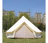 Yurt Tents Bell Tent Oxford Cloth 4-Season Pyramid Tent Family Teepee Camping Tent with Stove Hole for Outdoor Hunting Glamping Hello