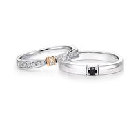 yuruyi Matching Couple Rings for Him & Her Set - Romantic Heart Design | Adjustable Hypoallergenic Wedding Bands Engagement Ring Sets for Couple Valentine's Day Gifts, Copper, Cubic Zirconia