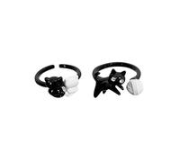 yuruyi Matching Rings for Couples - Romantic Heart Design | Adjustable Engagement Wedding Band Sets for Him and Her Matching Rings Valentines Day Gifts, One Size, Copper, Cubic Zirconia