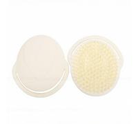 Yusat 2 Pcs Silicone Baby Bath Brush, Soft Head Scrubber with Non Slip Hand Strap for Newborn Toddler (White)