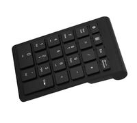 Yusat 22 Keys Numeric Keypad Wireless Bluetooth 5.0 Number Pad Ergonomic Design 80 Hours Use Time 3 Million Keystrokes with Scissor Foot Key Cap for Mac OS (Black)